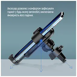 Універсальний автотримач ColorWay Metallic Gravity Holder 3 Black (CW-CHG14-BK) - мініатюра 9
