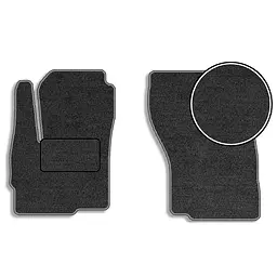 Передні ворсові килимки для Mitsubishi Outlander 2012-2020 з підп'ятником 2 шт (Carrera)