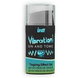 Рідкий вібратор Intt Vibration Gin Tonic 15 мл з ароматом джину та тоніка діє до 30 хвилин
