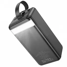 Зовнішній акумулятор Power Bank HOCO Element J123C, 60000 мА·год, швидка зарядка PD 22.5W, 3 USB та 2 Type-C, чорний - мініатюра 3