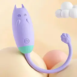 Кліторальний вібратор We Love QiQi у формі кішечки 10 режимів USB силіконовий Фіолетовий - мініатюра 4