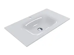 Умивальник Miraggio JESSEL 800 (0000748) Miramarble, Глянцевий, Накладний/Врізний, Білий