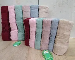 Набір турецьких махрових рушників Cestepe 50х90 6 штук + 70х140 6 штук Bamboo Cicek - мініатюра 3