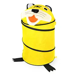 Кошик для іграшок Тигр Bambi M 1039(Yellow-1) діаметр 37 см, висота 47/57 см, з кришкою