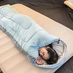 Спальник Naturehike L250 (NH21MSD07) +9°C - з капюшоном - правий - блакитний - мініатюра 6