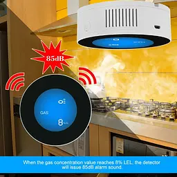 Розумний датчик витоку газу WiFi з сиреною Yobang Security GS-85 wifi + Iphone & Android App (100315) - мініатюра 3