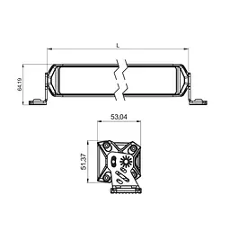 Cвітлодіодна фара WL-K5 120W 818mm Combo Decker (НФ-00001997) - мініатюра 2