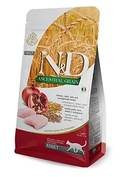 Сухий беззерновий корм Farmina N&D Grain Free PRIME CHICKEN & POMEGRANATE NEUTERED ADULT для стерилізованих кішок з куркою та гранатом 10 кг