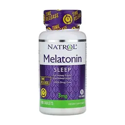 Аминокислота Natrol Мелатонин, Медленное высвобождение, Melatonin, Time Release, (NTL-00458)