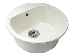 Кухонна мийка гранітна Miraggio Malibu white 516x516x220 00208502, Білий - мініатюра 2