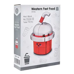 Конструктор дитячий Bambi Western fast food: Drinks 1024A-5, пластик, 73 деталі