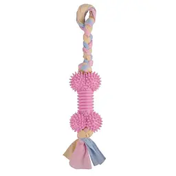 Жувальна іграшка для собак Derby Ribbed bone with cotton rope