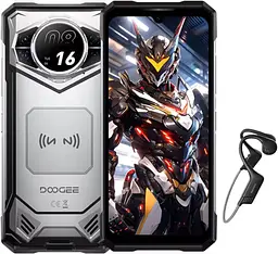 Смартфон DOOGEE S200 VIP Edition 5G 12/256GB Silver Навушники