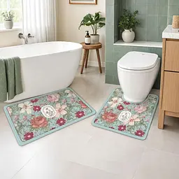 Набір килимків для ванни Garden 2 штуки 80*50 см/50*40 см діатомітових Yiwu HP-42-172 - мініатюра 2
