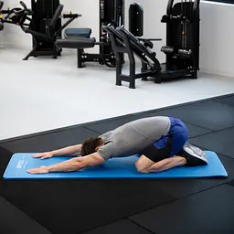 Килимок (мат) для фітнесу та йоги Gymtek NBR 1,5см голубий - мініатюра 6