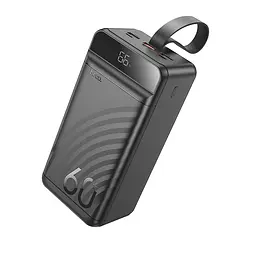 Power Bank Hoco J123C Element 22.5W+PD20W fully compatible power bank with digital display(60000mAh) Black
