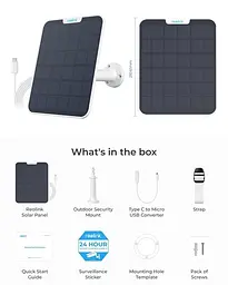 Сонячна панель Reolink Solar Panel 2 біла - мініатюра 2