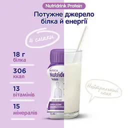 Набір: ентеральне харчування Nutricia Nutridrink Protein з нейтральним смаком 4х125 мл  - мініатюра 3