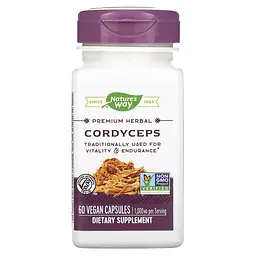 Кордицепс Nature's Way Cordyceps, 60 капсул для підтримки життєвого тонусу