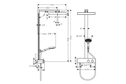 Душова система з термостатом Hansgrohe Rainfinity 360 1jet matt white 26853700 - мініатюра 7