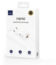 Зарядний адаптер блок живлення Wiwu Wi-U008 33 W Wall charger євровилка білий - мініатюра 3
