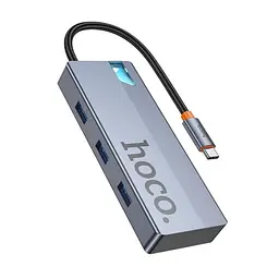 Порт-реплікатор мультиадаптер Hoco HB50 Wow 5-in-1 multi-function converter (HDTV+PD+Usb 3.0x3) - мініатюра 3