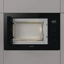 Мікрохвильова піч Gorenje вбудовувана 25л 900Вт гриль дисплей чорний - мініатюра 2