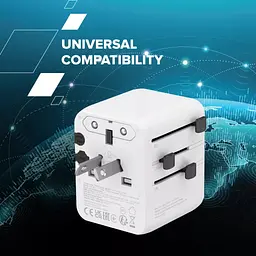 Зарядний пристрій Canyon OnTour 20 2xUCB-C + USB-A EU/UK/US/AUS 20W White (CNS-TA20W1005W) - мініатюра 7