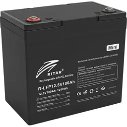 Акумулятор Ritar LiFePO4 12V (12.8V/100Ah/1280Wh) (R-LFP12.8V100AH-MINI) [151239]