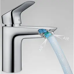 Змішувач Hansgrohe Logis 100 для умивальника LowFlow 3.5 л/хв зі зливним гарнітуром 71104000 Хром - мініатюра 3