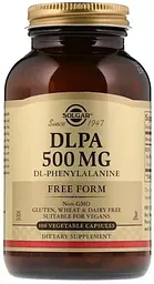 DL-Фенілаланін Solgar DLPA 500 мг 100 вег капсул