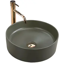 Умивальник Rea Sami 37x37 green matt (REA-U4567), Матова