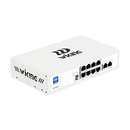 PoE-комутатор 10-портовий некерований Wiking WK-PS210 V2, 8x100Mbps PoE, 2x100Mbps Uplink, 76W (73-00271) - мініатюра 3