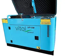 Дизельний Генератор Vital Power VP10T (8 - 10 кВт) + Електростартер + Закритий Корпус - мініатюра 6