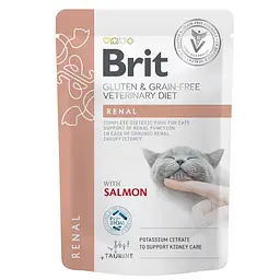 Корм вологий Brit GF VD Renal для кішок з лососем 85 г - мініатюра 6