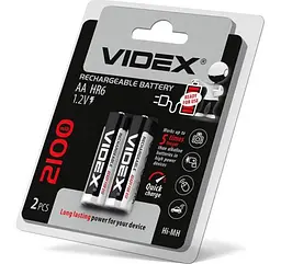 Акумуляторна батарейка Videx AA HR6 2100mAh 2 шт