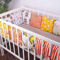 Подушки-борти MirSon Kids Time 18-200 Orange time оранжеві 12 шт. - мініатюра 3