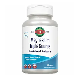 Комплекс магнію з Б6, Magnesium Sustained Release Triple Source 500mg - 100 tabs