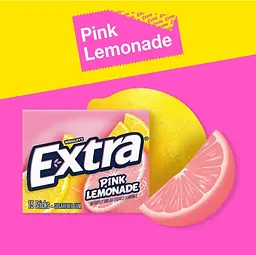 Жувальна гумка Extra Pink Lemonade Sugar Free Chewing Gum 15 стіків - мініатюра 4