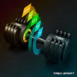 Гантель розбірна регульована Trex Sport 2-11,5кг чорний - мініатюра 18