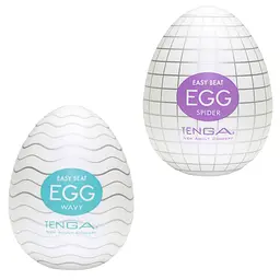 Набір чоловічих мастурбаторів Tenga EGG яйця з різними рельєфами 2 шт. + лубрикант