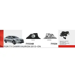 Протитуманні фари для Toyota Camry 50 2011-2014 H11 12V 55W з проводкою Комплект (TY-534 Chrome) - мініатюра 4