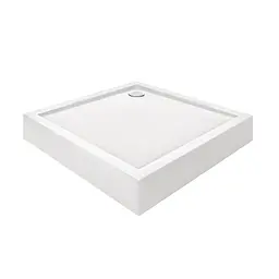 Душовий піддон Qtap Tern 301112 100x100x12 см + сифон Білий