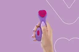 Вібратор FairyGasm HeartGem 10 см фіолетовий - мініатюра 2