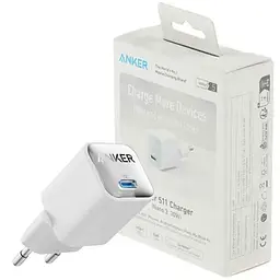 Зарядний пристрій адаптер Anker PowerPort 511 Nano 3 30 W (1 Port USB-C) A2147G21 біле - мініатюра 3