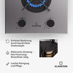 Варильна поверхня газова плита Klarstein Goldflame Domino (10045622) - мініатюра 5