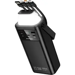 Зовнішній акумулятор BOROFONE BJ65 High 22.5W+PD20W+four-cables power bank(30000mAh) Black (6941991122033)