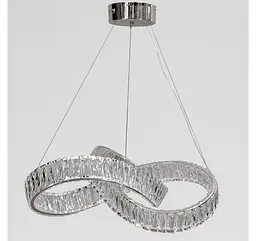 Підвісна кришталева LED-люстра Artlight 536/600CH у формі нескінченності, хром, 120 Вт, від 13-20 м² - мініатюра 2