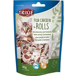 Ласощі для кішок Trixie Premio Rolls з куркою та сайдою 50 г (42702)