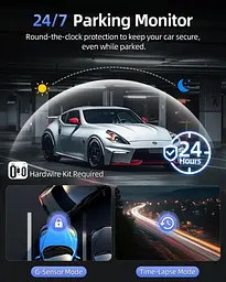 Відеореєстратор CIEVIE Dash Cam спереду та ззаду, 4K Dashcam з 64 ГБ SD-картою, 1,5-дюй-3-градусний IPS-дисплей - мініатюра 4
